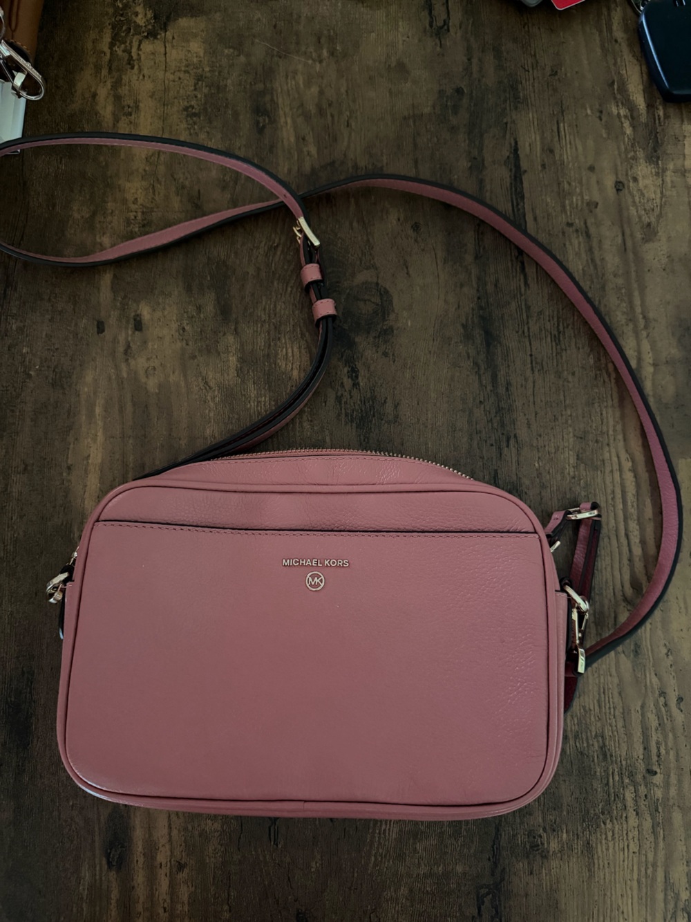 Michael Kors Dusty Rose Leather Crossbody Bag